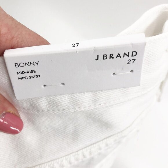 ✅ NWT J. BRAND BONNY MID RISE MINI SKIRT WHITE SIZE 27 - Picture 6 of 7